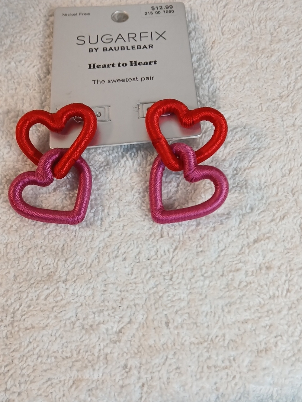 Sugarfix by BaubleBar Red & Pink Heart Drop Earrings